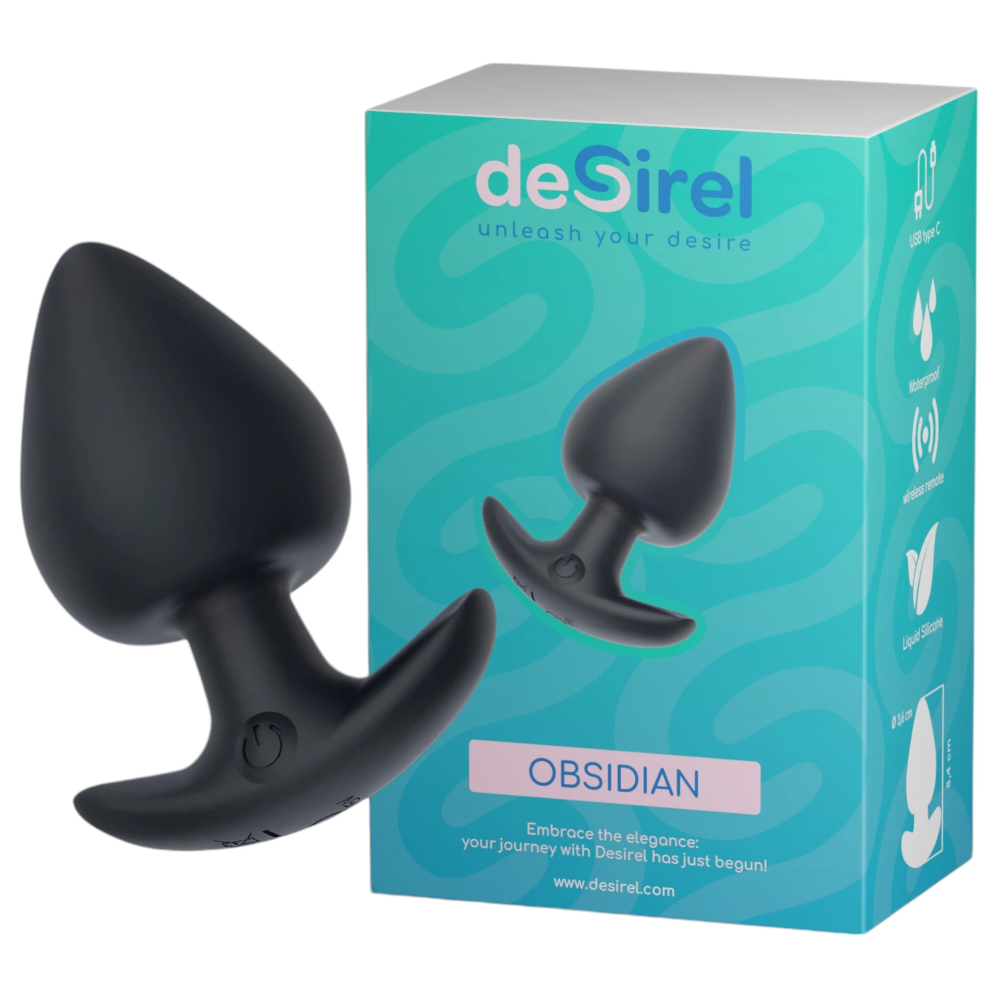  Desirel Obsidian - okos, anál vibrátor (fekete) - Vágyaim.hu szexshop