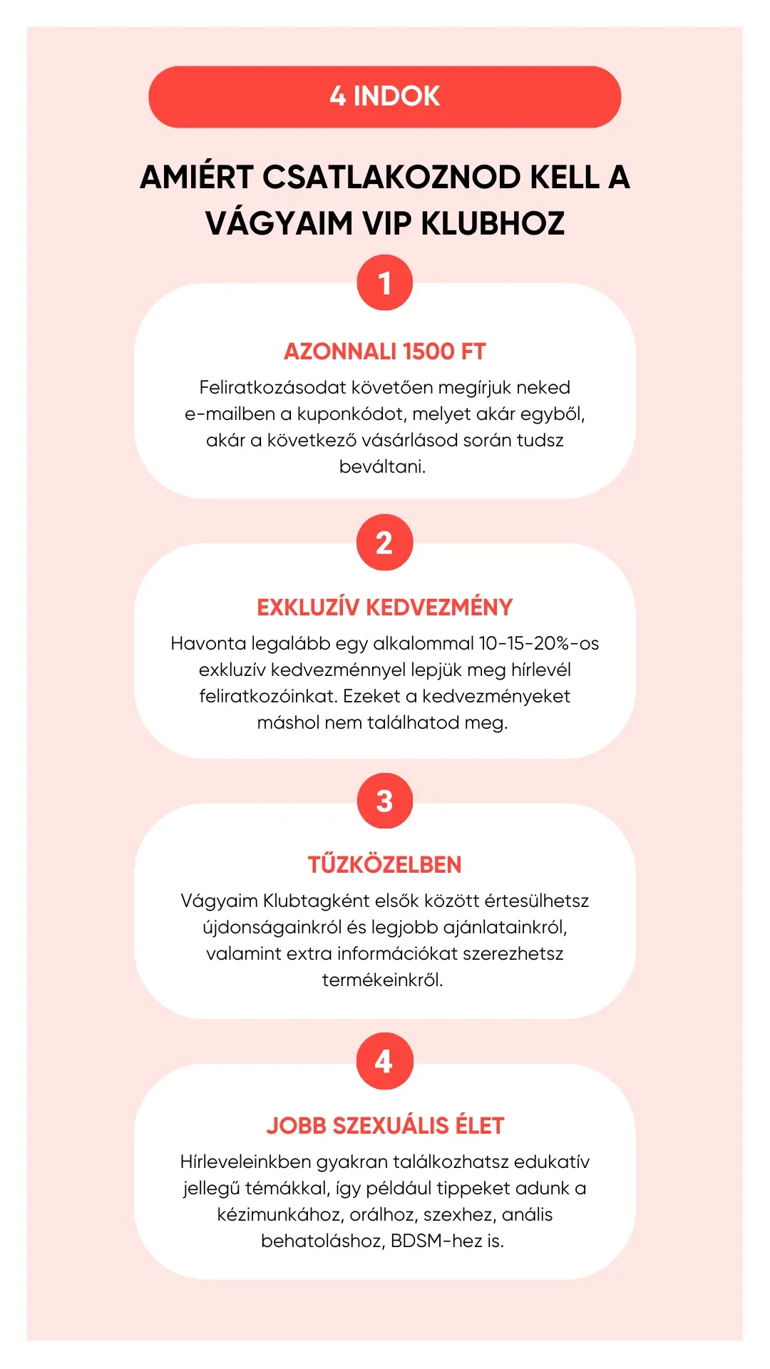 Miért érdemes feliratkoznod? - Vágyaim.hu szexshop