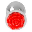 You2Toys - Rose - 91g-os alumínium anál dildó (ezüst-piros)