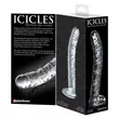 Icicles No. 60 - hálós, péniszes üveg dildó (áttetsző)