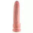 King Cock 9 - nagy tapadótalpas, herés dildó (23cm) - natúr