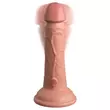 King Cock Elite 6 - tapadótalpas, élethű vibrátor (15cm) - natúr