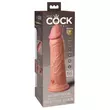 King Cock Elite 8 - tapadótalpas, élethű vibrátor (20cm) - natúr