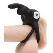 Happyrabbit Cock - vízálló, akkus pénisz- és heregyűrű (fekete)