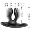 XOUXOU - akkus, kétágú anál vibrátor (fekete)