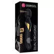 Dorcel Dual Orgasms Gold - akkus, 2in1 masszírozó vibrátor (fekete)