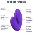 Satisfyer Love Riot - akkus, vízálló ujjvibrátor (lila)