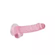 REALROCK - áttetsző élethű dildó - pink (17cm)
