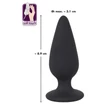 Black Velvet Heavy - 75g-os anál plug (fekete)