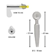 Penisplug Cum-Thru Play - üreges acél húgycsőtágító kúp (0,5-1cm)