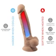 Silexd 7 - tapadókorongos dildó - 17,5cm (natúr)