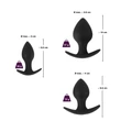 Black Velvet - szilikon anál plug szett (3 részes) - fekete