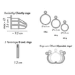 You2Toys - Chastity Cage - fém pénisz ketrec, lakattal