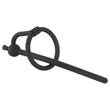 Penisplug - szilikon húgycső tágító és makkgyűrű (0,6mm) - fekete