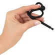 Penisplug - szilikon húgycső tágító és makkgyűrű (0,6mm) - fekete