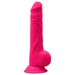 Silexd 9,5 - tapadókorongos, herés dildó - 24cm (pink)