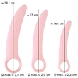 SMILE - Vaginal Trainers - dildó szett - rózsaszín (3 részes)