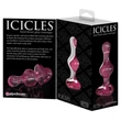 Icicles No. 75 - szíves, üveg anál plug (pink)