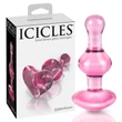 Icicles No. 75 - szíves, üveg anál plug (pink)