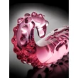 Icicles No. 24 - bordázott nyelv üveg dildó (pink)
