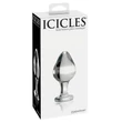Icicles No. 25 - kúpos, üveg anál plug (átlátszó)