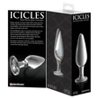 Icicles No. 26 - kúpos, üveg anál plug (átlátszó)