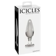 Icicles No. 26 - kúpos, üveg anál plug (átlátszó)