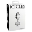 Icicles No. 44 - kúpos, üveg anál plug (átlátszó)