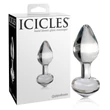 Icicles No. 44 - kúpos, üveg anál plug (átlátszó)