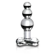 Icicles No. 47 - tripla gyöngyös, üveg anál plug (átlátszó)