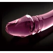Icicles No. 57 - péniszes kétvégű üveg dildó (pink)