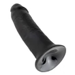 King Cock 10 - tapadókorongos dildó (25cm) - fekete