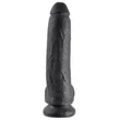 King Cock 9 - nagy tapadókorongos, herés dildó (23cm) - fekete