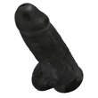 King Cock 9 Chubby - tapadókorongos, herés dildó (23cm) - fekete