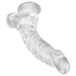 King Cock Clear 7,5 - tapadókorongos, herés dildó (19cm)
