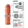 X-TENSION Mega 1 - élethű péniszköpeny (17,7cm) - natúr