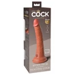 King Cock Elite 7- tapadótalpas, élethű dildó (18cm) - sötét natúr