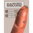 King Cock Elite 8 - tapadókorongos dildó (20cm) - sötét natúr