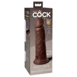 King Cock Elite 8 - tapadókorongos, élethű dildó (20cm) - barna