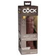 King Cock Elite 8 - tapadókorongos, élethű dildó (20cm) - barna