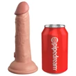 King Cock Elite 6 - tapadókorongos vibrátor (15cm) - natúr