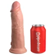King Cock Elite 8 - tapadókorongos vibrátor (20cm) - natúr