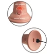 King Cock Elite 8 - tapadókorongos vibrátor (20cm) - natúr