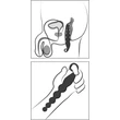 ANOS Anal Beads - gyöngyös anál vibrátor (fekete)
