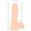 Nature Skin - dildó bőrrel - 20cm (natúr)