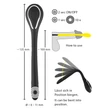Penis Plug Dilator - akkus húgycső vibrátor (1,1cm) - fekete