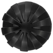 ANOS - bordázott puha anál plug - 7cm (fekete)
