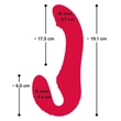 You2Toys Strapless - rádiós, felcsatolható vibrátor (piros)