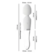 Liaison Wand - szilikon-üveg LED-es vibrátor (átlátszó)
