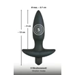 Black Velvet anál plug vibrátor - kicsi